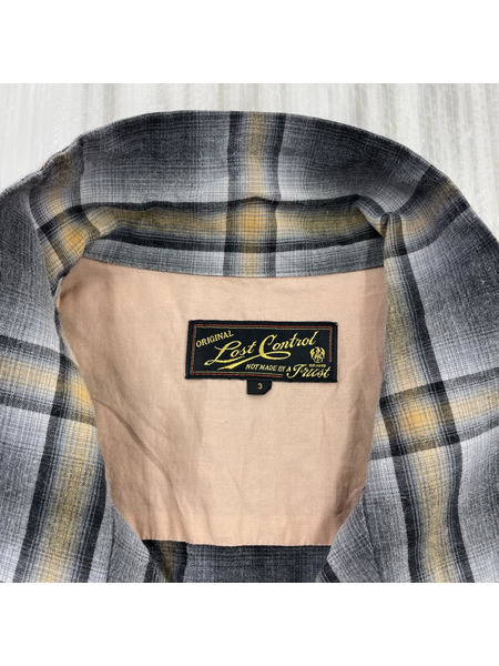 LOST CONTROL 半袖シャツ チェックシャツ