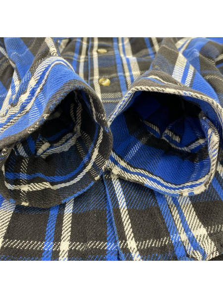 FIVE BROTHER 長袖シャツ 90s チェック 青 (L)