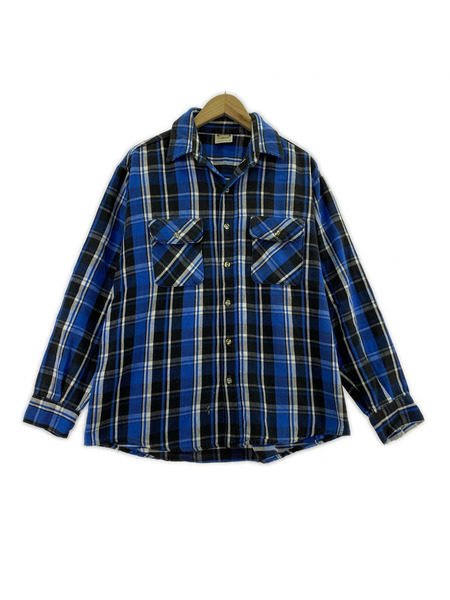 FIVE BROTHER 長袖シャツ 90s チェック 青 (L)