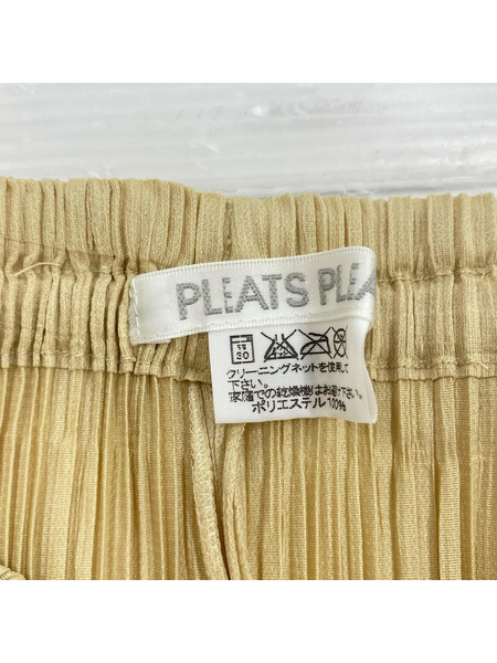 ISSEY MIYAKE パンツ PLEATS PLEASE 3 ベージュ