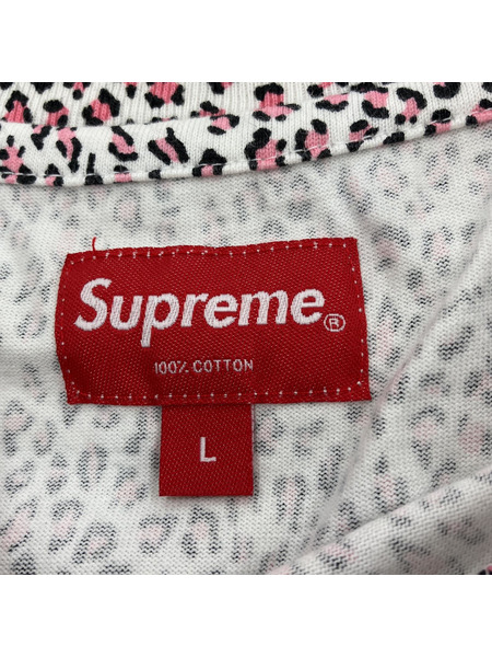 Supreme small box logo leopard Tee L