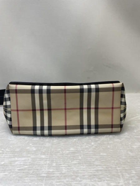 BURBERRY ノバチェック PVC フラップショルダーバッグ