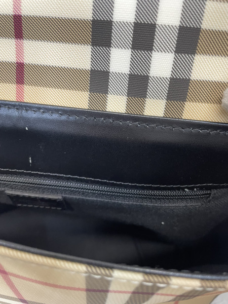 BURBERRY ノバチェック PVC フラップショルダーバッグ
