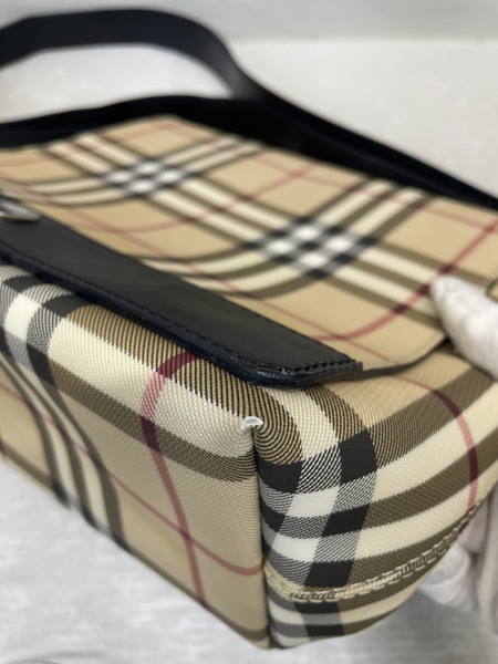 BURBERRY ノバチェック PVC フラップショルダーバッグ
