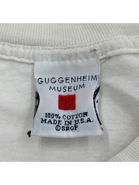 90s Keith Haring キースヘリング USA製 GUGGENHEIM MUSEUM Tシャツ (L)