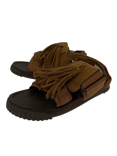 SHAKA サンダル スウェードフリンジサンダル 27cm 茶