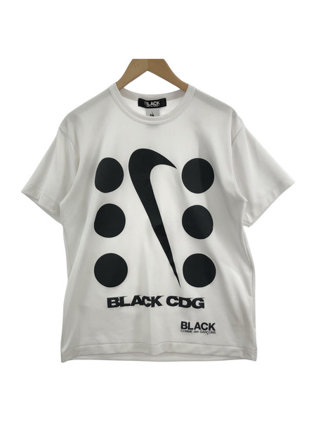 BLACK COMME des GARCONS×NIKE 17SS/フロントプリントTシャツ L