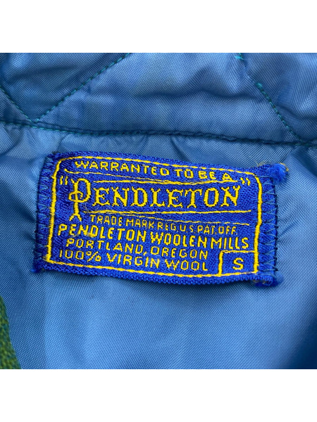 PENDLETON 長袖シャツ 50s オンブレチェックシャツ (S) 緑青