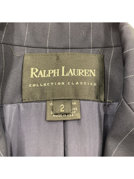 POLO RALPH LAUREN テーラードジャケット・ブレザー USA製 ストライプセットアップスーツ[値下]