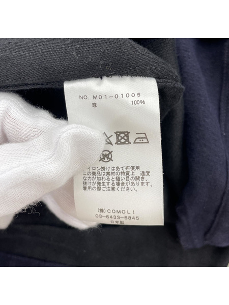 COMOLI リネン起毛スタンドカラージャケット チャイナジャケット 3 M01-01005