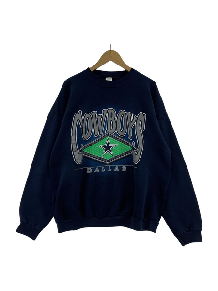 90s LOGO7 USA製 DALLAS COWBOYS スウェット ネイビー XL[値下]