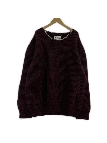 MAISON MARGIELA  20AW Neck stitch Knit Sweater XXL ブラウン