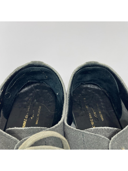 COMME des GARCONS シューズ HOMME スウェードレースアップ 25.5cm グレー