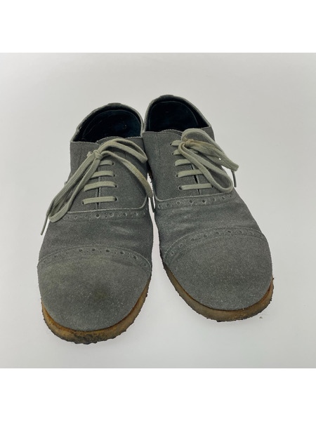COMME des GARCONS シューズ HOMME スウェードレースアップ 25.5cm グレー