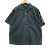 FULLCOUNT 4068/Open Collar Shirt/シェルボタン/オープンカラーシャツ 44 黒