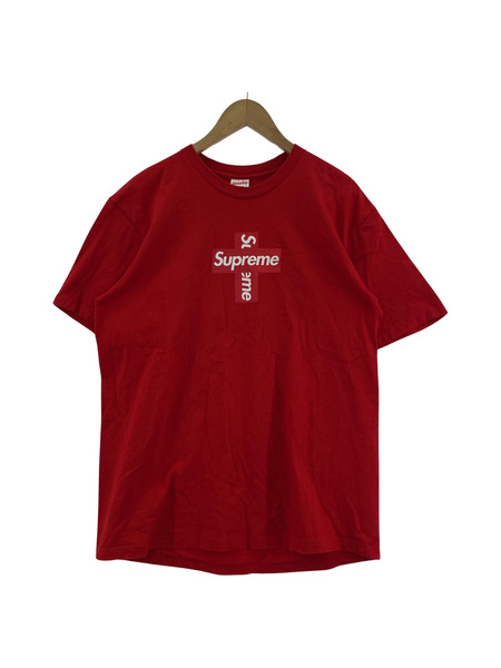 Supreme クロスボックスロゴ Tシャツ 赤