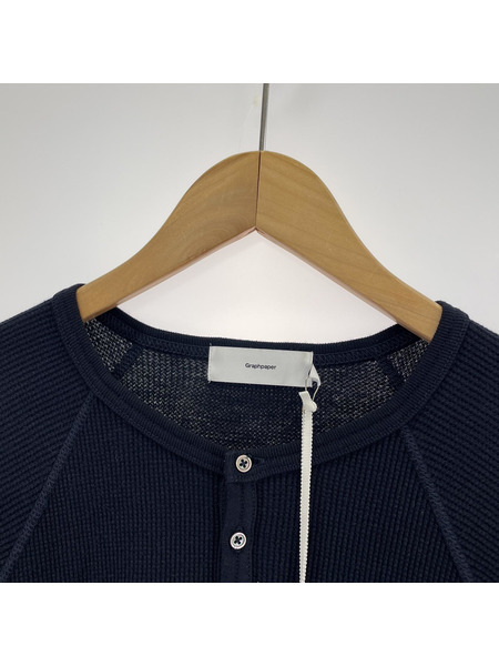 graphpaper Waffle L/S Henley Neck Tee FREE