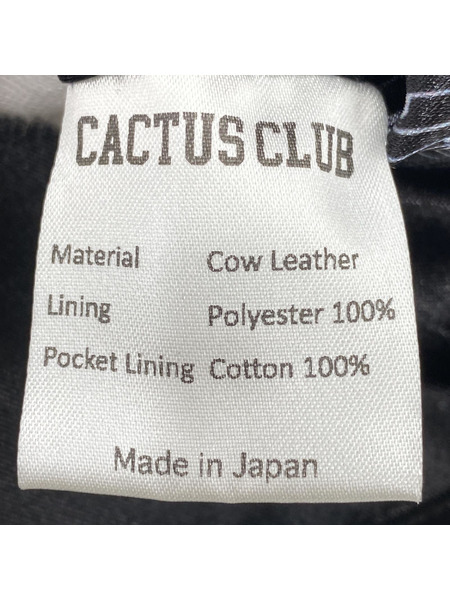 CACTUS CLUB カクタスクラブ カウレザーコーチジャケット（1）オイルマットスムース