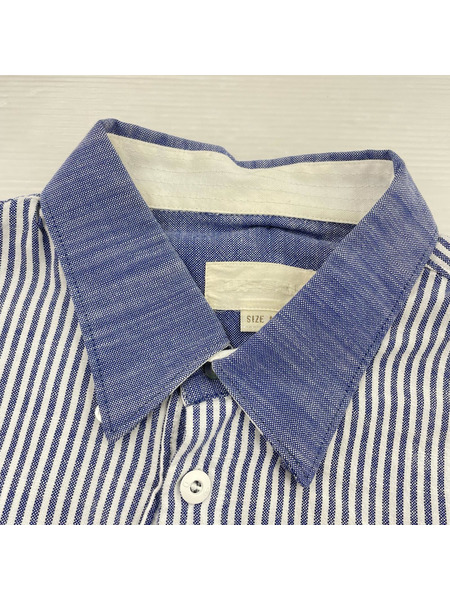 DIESEL 長袖シャツ ストライプ 青（L）