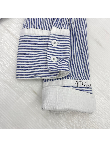 DIESEL 長袖シャツ ストライプ 青（L）