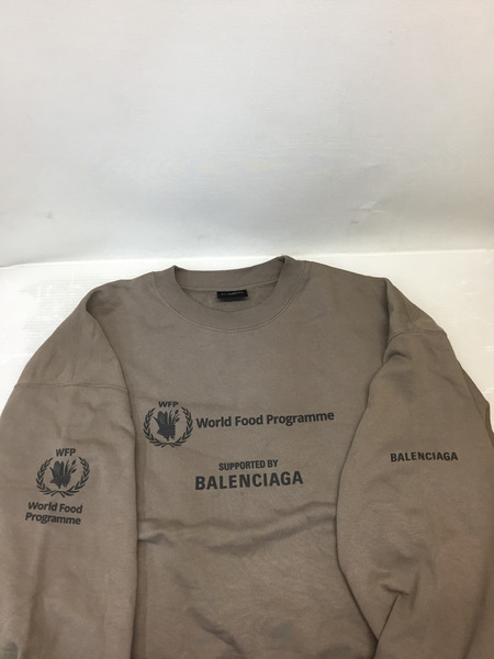 BALENCIAGA WFP World Food Programme プリントスウェット L チャコール