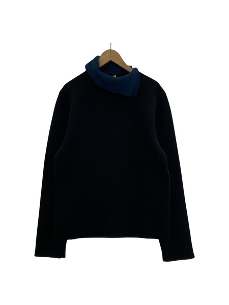 OAMC Arno Jumper スプリットネック ウールニットセーター XS ブラックネイビー