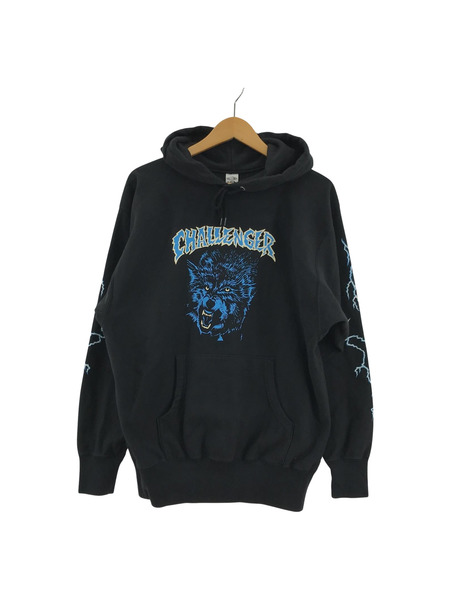 CHALLENGER THUNDER WOLF HOODIE (S) ブラック CLG-SW 023-007