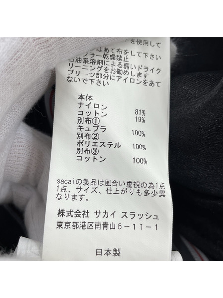 Sacai レースドッキングワンピース 2 ブラック