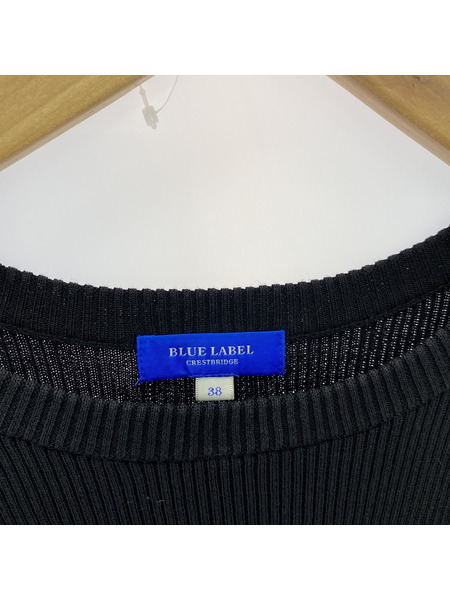 BLUE LABEL CRESTBRIDGE/チェック切替ワンピース/BLK