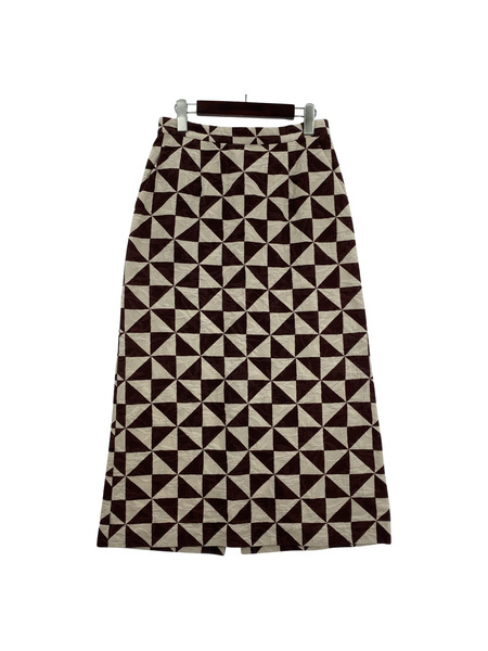 6 ROKU KIKAGAKU PRINT SKIRT（38）茶系