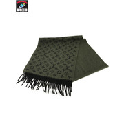 LV  エシャルプ モノグラム グラディエント ウール/カシミア マフラー 緑 M76237