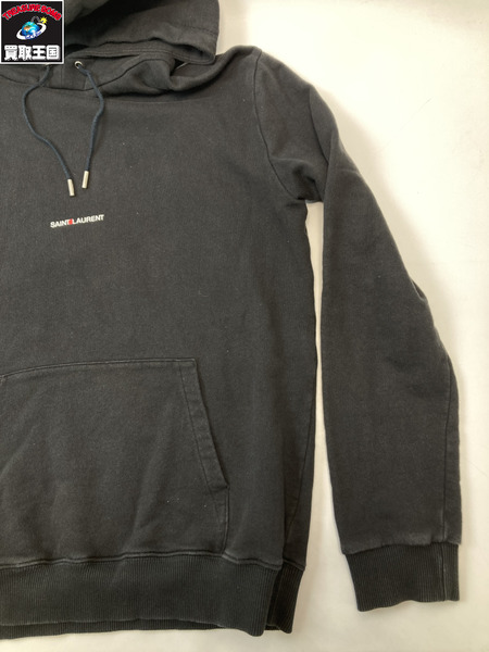 SAINT LAURENT サンローラン フロント ロゴ フーディー パーカー Lサイズ
