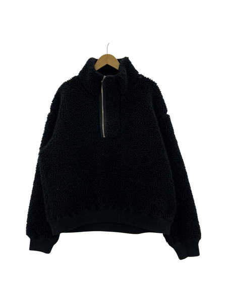 C.E CAVEMPT HEAVY WOOL BOA HALF ZIP ハーフジップボアフリース L 黒