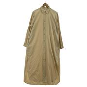 長袖ワンピース unfil ロングシャツワンピース ベージュ