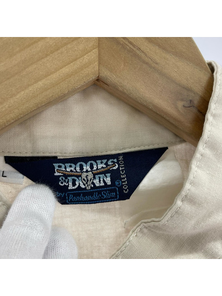 OLD・VINTAGE 半袖シャツ Brooks&Dunn 90s バンドカラー 柄シャツ