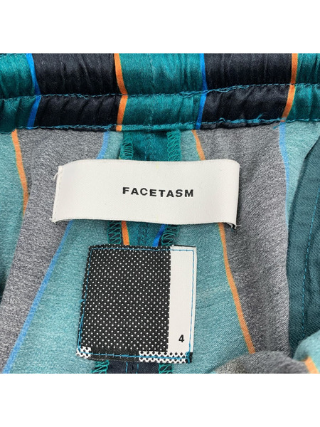 FACETASM ショートパンツ ストライプ 緑[値下]
