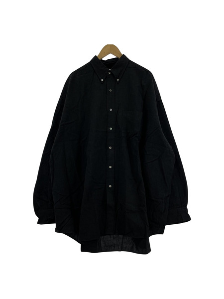 graphpaper Linen 24SS Cupro LS Oversized B.D Shirt O/S ブラック