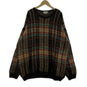 L.L.Bean 70s?80s チェック柄ウールニット XL