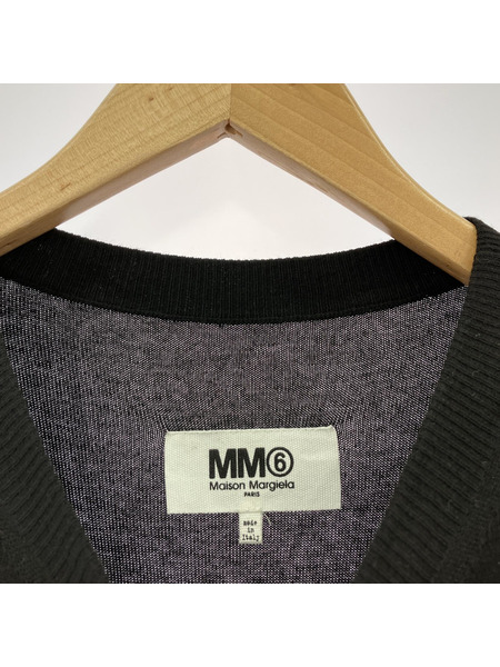 MM6 ノースリーブワンピース ステッチ ニットワンピース L 黒