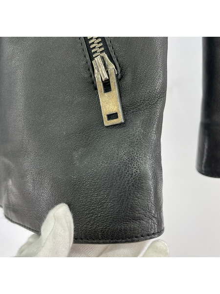 MAISON MARGIELA レザージャケット 17AW 5ZIP レザージャケット 八ノ字 44 ブラック