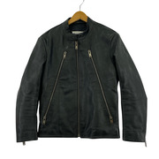 MAISON MARGIELA レザージャケット 17AW 5ZIP レザージャケット 八ノ字 44 ブラック