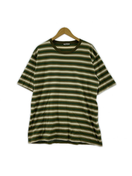 AURALEE GRADIENT STRIPE JERSEY TEE4 A25AT02GJ