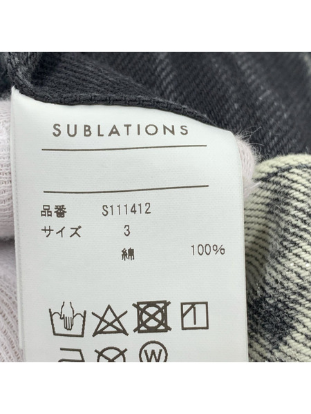 パンツ SUBLATIONS WIDE SEAM DENIM BAGGY PANTS
