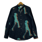 Paul Smith L/S WALKER プリントシャツ 黒 (L)