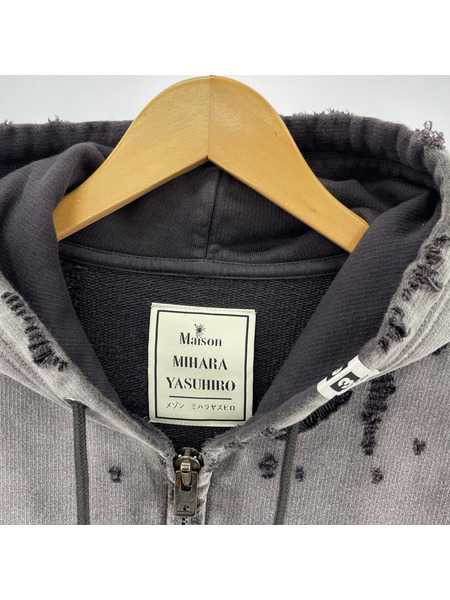 MIHARA YASUHIRO パーカー 24AW SUN FADED PARKA BLK[値下]