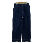 YOKE CUT-OFF WIDE-LEGGED DENIM TROUSERS １