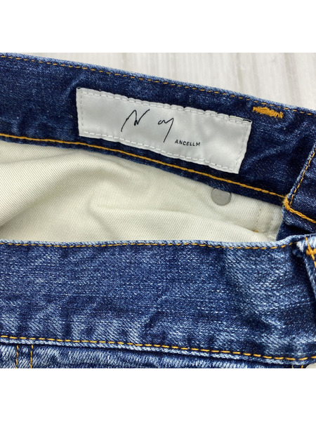 ANCELLM AGING WIDE DENIM PANTS 2 インディゴ