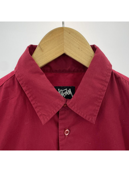 STUSSY 半袖シャツ 90s マイクスタンド柄シャツ
