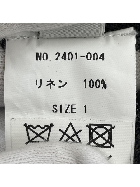crepuscule 長袖Tシャツ・カットソー 24ss Linen P/O 1 ブラック
