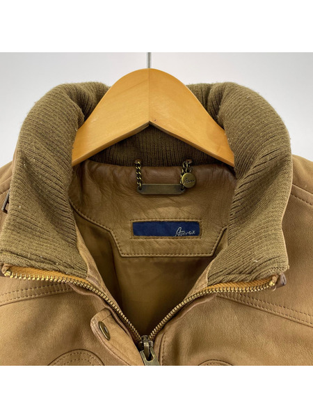 AVIREX レザージャケット BRW/M